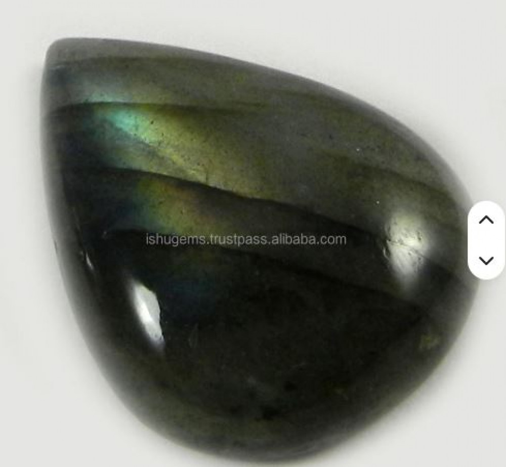 Image of Natural Labradorite 19*24mm Pear Cabochon Gemstone For Jewelry