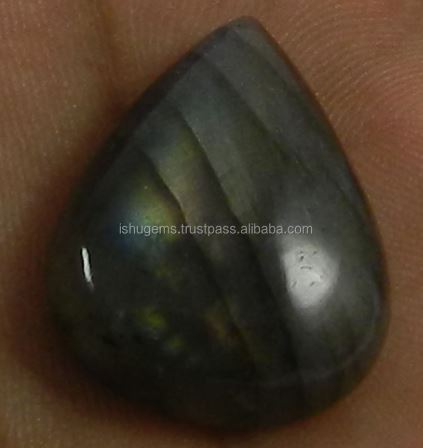 Natural Labradorite 1924mm Pear Cabochon Gemstone For Jewelry