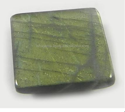 Natural Labradorite 17mm Square Cabochon Gemstone For Jewelry Making