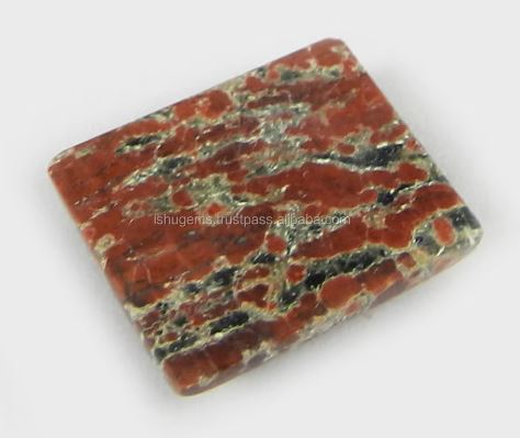 Best Quality Fireworks obsidian 17x15mm Rectangle Cabochon Gemstone For Jewelry