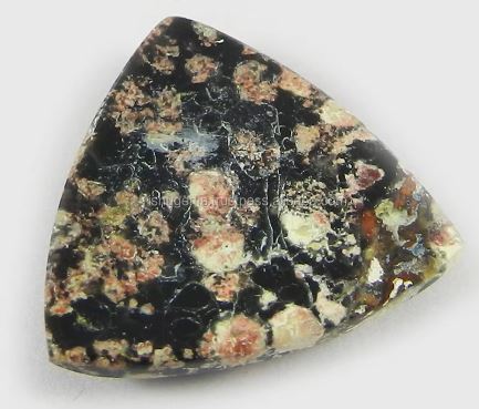 24mm Best Quality Fireworks obsidian 370 gms Triangle Cabochon gemstone