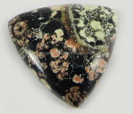 24mm Best Quality Fireworks obsidian 370 gms Triangle Cabochon gemstone