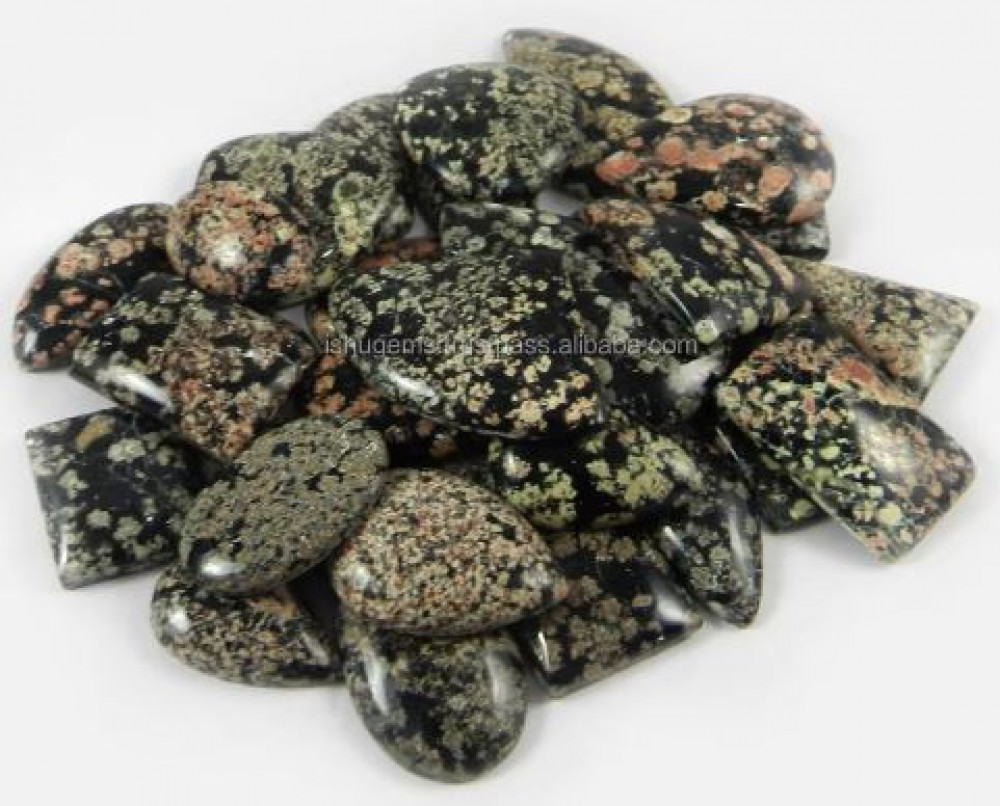 Image of 31 pcs Best Quality Fireworks Obsidian 100 gms Freeform Cabochon Loose Gemstone