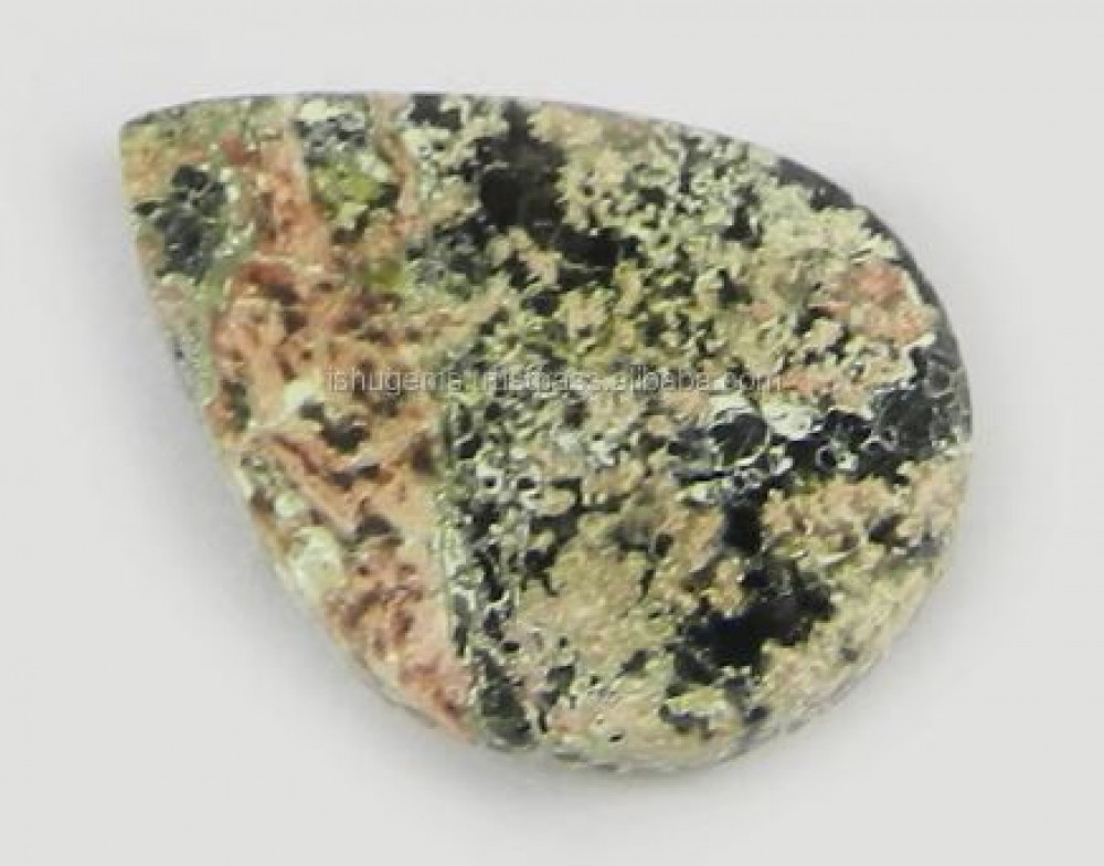 Image of 15*22mm Best Quality Fireworks obsidian 1.76 gms Pear Cabochon Gemstone For Jewelry