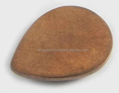 19x24mm Fools Copper Pyrite Gemstone 685 gm Pear Handmade Cabochon