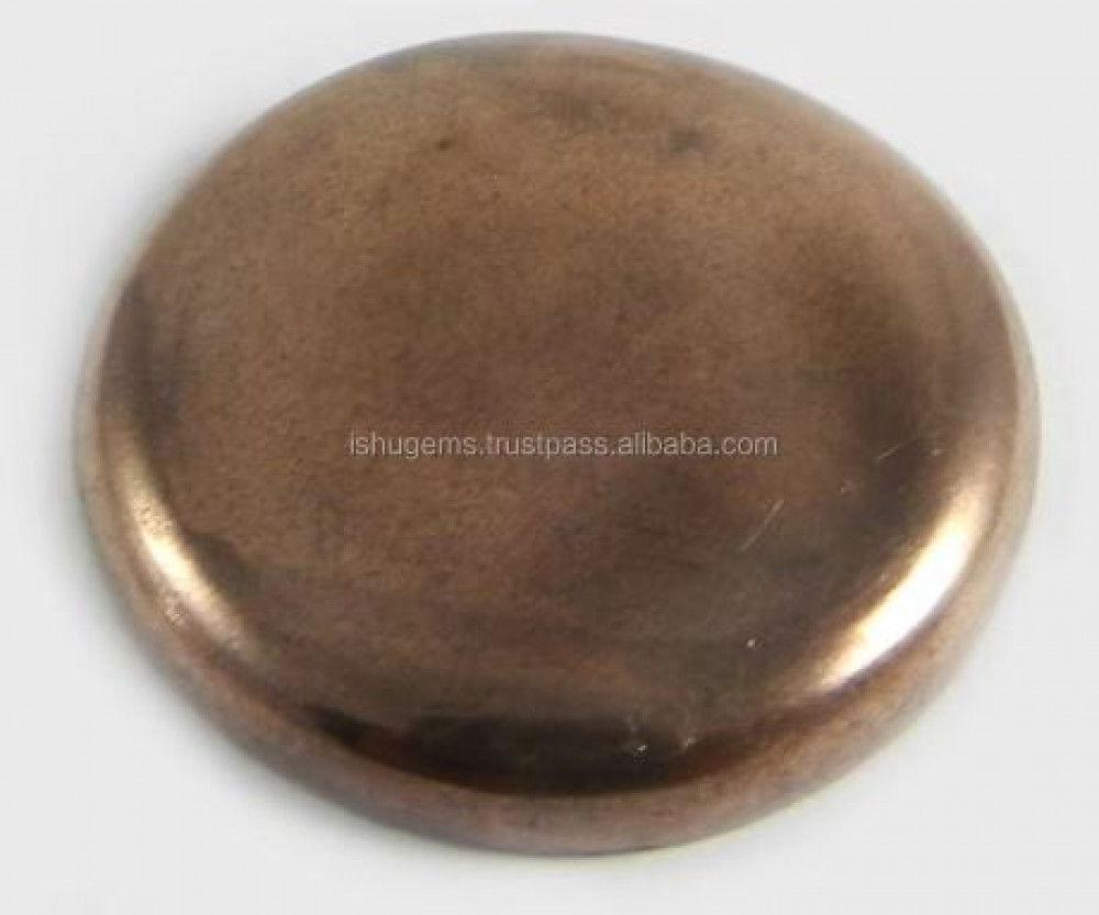 Image of 25mm Best Quality Fools Copper Pyrite Gemstone 9.35 gms Round Cabochon Gemstone IG0388