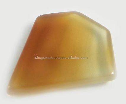 24x29mm Best Quality Natural Yellow Chalcedony Gemstone 460 gms Kite Shape Fancy Cabochon gemstone