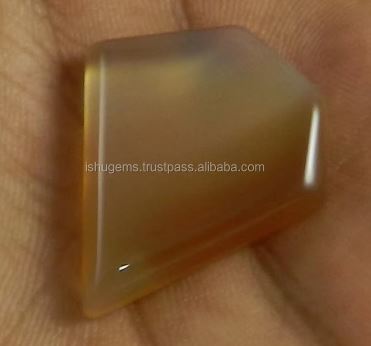 24x29mm Best Quality Natural Yellow Chalcedony Gemstone 460 gms Kite Shape Fancy Cabochon gemstone