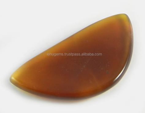20x31mm Natural Yellow Chalcedony Gemstone 535 gm Half Moon New Style Latest Cabochon loose gemstone IG0399