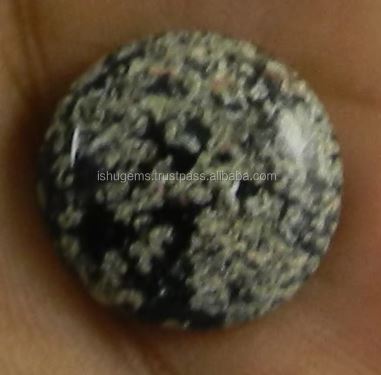 Best Quality 200 Gms Round Cabochon 17mm Natural Fireworks Obsidian Gemstone Loose IG0405 Ishu Gems