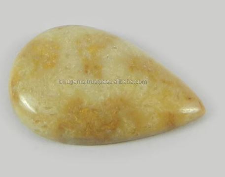 Natural Fossil Coral 275x175mm Pear Cabochon 365 Gms Loose Gemstone for Jewelry Making