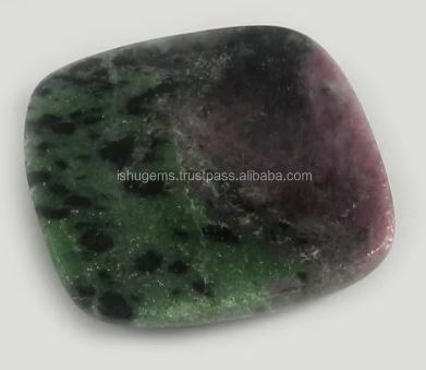Natural Ruby Zoisite 24mm Cushion Cabochon 730 gms Loose Gemstone For Jewelry Making