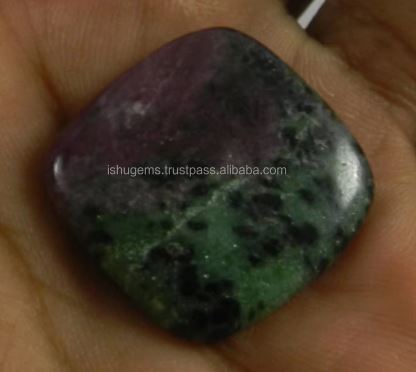 Natural Ruby Zoisite 24mm Cushion Cabochon 730 gms Loose Gemstone For Jewelry Making