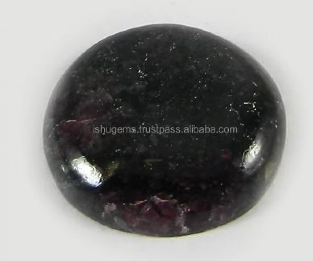 Image of Natural Ruby Zoisite 19mm Round Cabochon Gemstone 3.10gms Loose AA Quality Ishu Gems for Jewelry Making