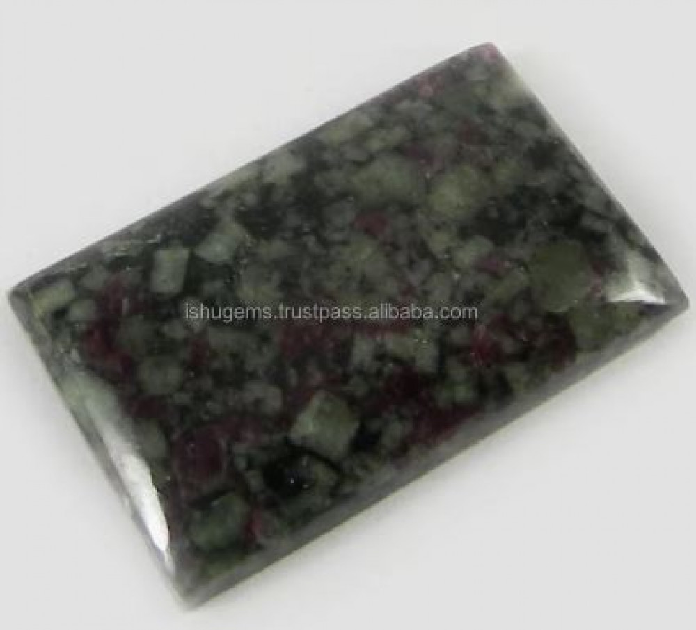 Image of 17*26mm Best Quality Natural Ruby Zoisite 4.81 gms Rectangle Cabochon gemstone IG0422
