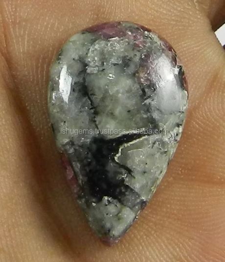15X25mm Best Quality Natural Ruby Zoisite 301 gms Pear Handmade Cabochon gemstone for making jewelry