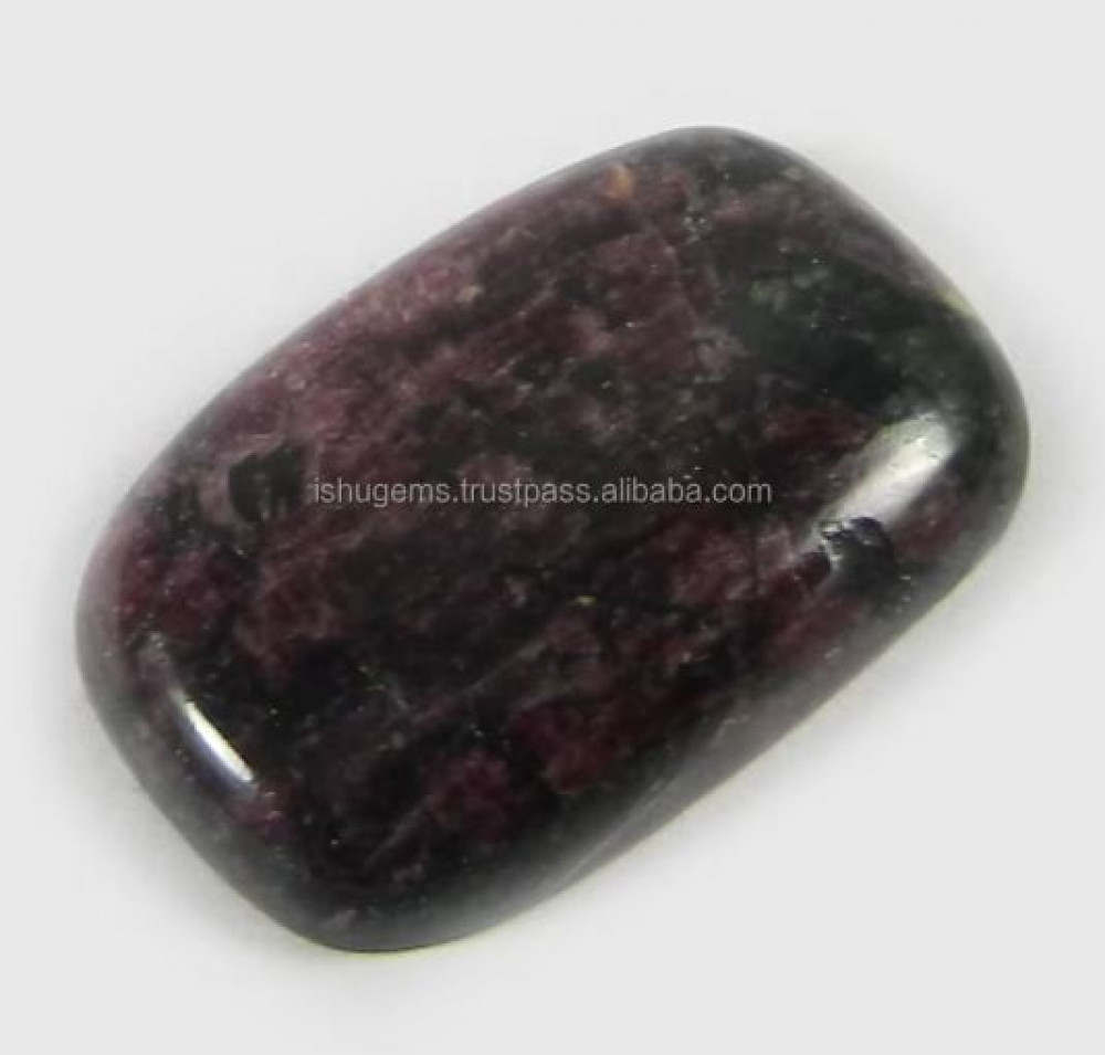Image of Best Quality 15*23mm Natural Ruby Zoisite Gemstone 3.64gms Rectangle Cushion Cabochon Stone For Jewelry