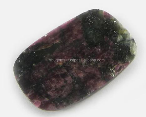 Best Quality 1523mm Natural Ruby Zoisite Gemstone 364gms Rectangle Cushion Cabochon Stone For Jewelry