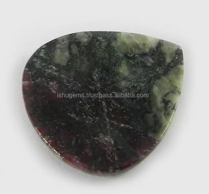 2627mm Best Quality Natural Ruby Zoisite 595 gms Heart Cabochon gemstone IG0426