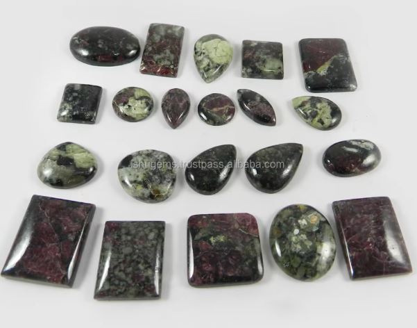 21Pcs Best Quality Natural Ruby Zoisite 100 gms Free form Cabochon Loose Gemstone IG0427