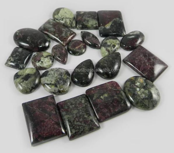 21Pcs Best Quality Natural Ruby Zoisite 100 gms Free form Cabochon Loose Gemstone IG0427
