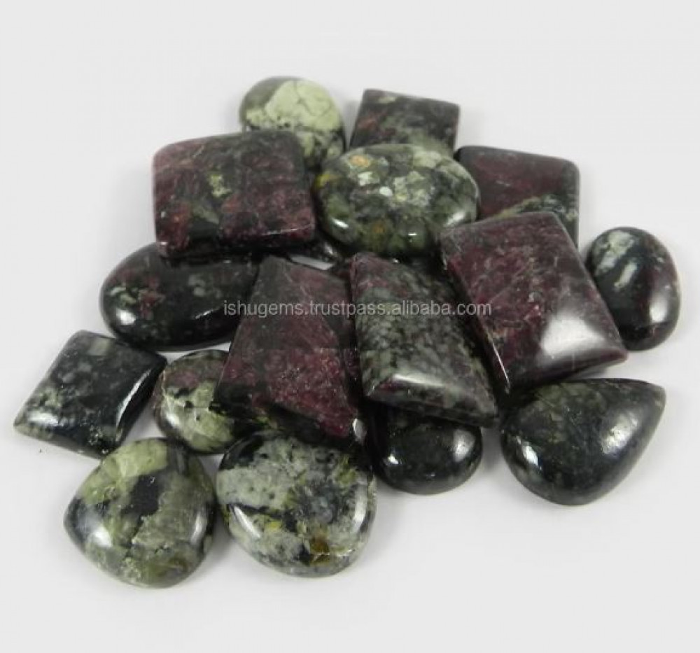 Image of 21Pcs Best Quality Natural Ruby Zoisite 100 gms Free form Cabochon Loose Gemstone IG0427