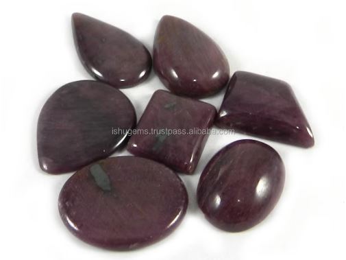 7 Pcs Natural Ruby 25 gms Free form Cabochon Gemstone IG0435