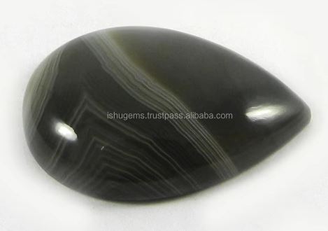 1827mm Natural Botswana Agate 472 gms Pear Cabochon Loose Gemstone IG0436