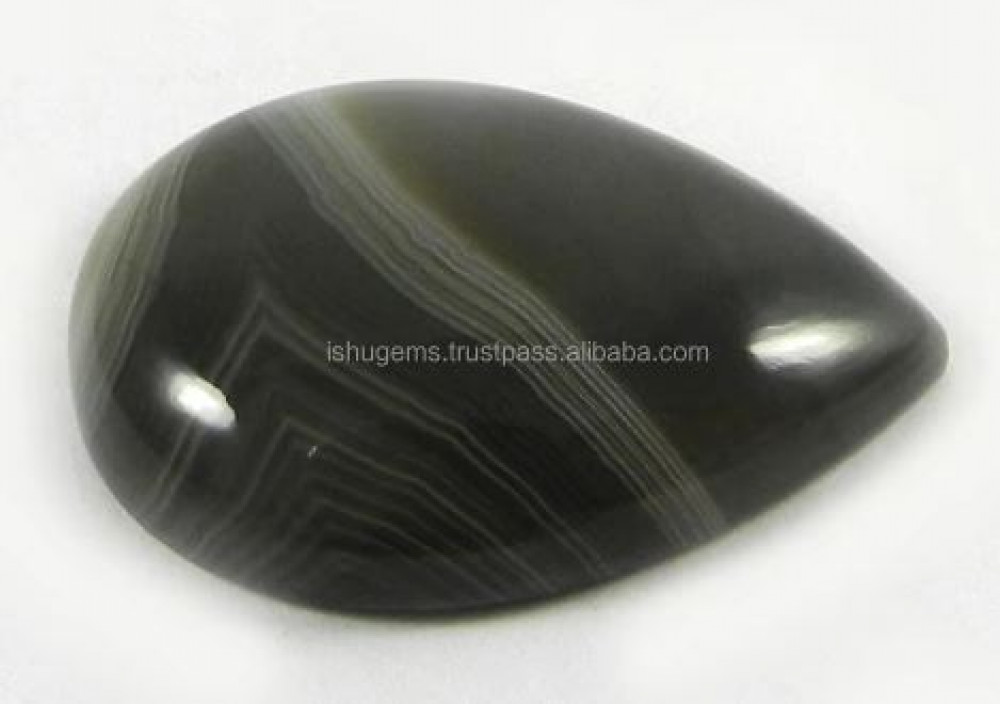 Image of 18*27mm Natural Botswana Agate 4.72 gms Pear Cabochon Loose Gemstone IG0436