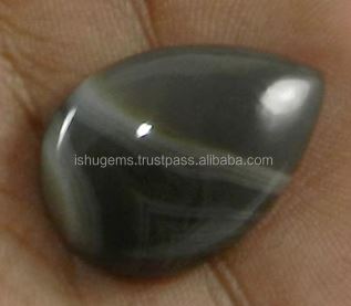 1827mm Natural Botswana Agate 472 gms Pear Cabochon Loose Gemstone IG0436