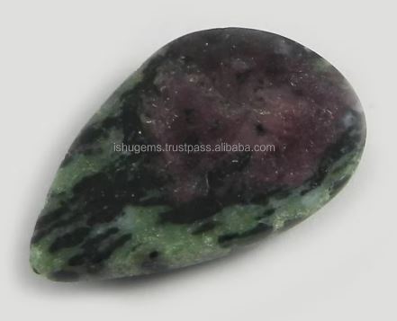 21x30mm Natural Ruby Zoisite Gemstone 810 gm Pear Handmade Cabochon gemstone