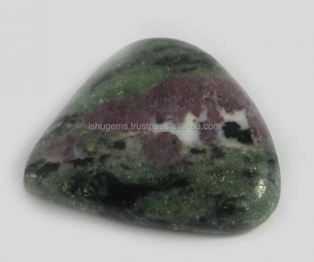 Image of 26x28mm Natural Ruby Zoisite 7.45 gms Trillion Popular Cabochon gemstone IG0443
