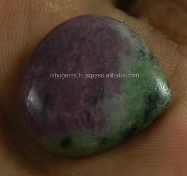 Natural Ruby Zoisite 22mm Heart Cabochon Gemstone