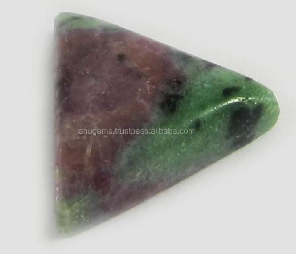 Image of Natural Ruby Zoisite 24x26mm Triangle Wonderful Cabochon Gemstone For Jewelry