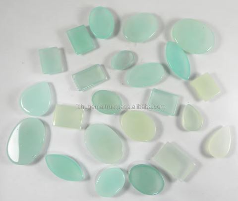 23 pcs Exclusive Aqua Chalcedony 100 gms Free form Cabochon gemstone IG0455