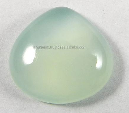 Natural Aqua Chalcedony Heart Cabochon 17x16mm Gemstone For Jewelry Making