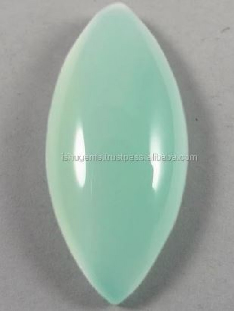 Image of 19*33mm Aqua Chalcedony 4.68 gms Marquise Cabochon Gemstone IG0473