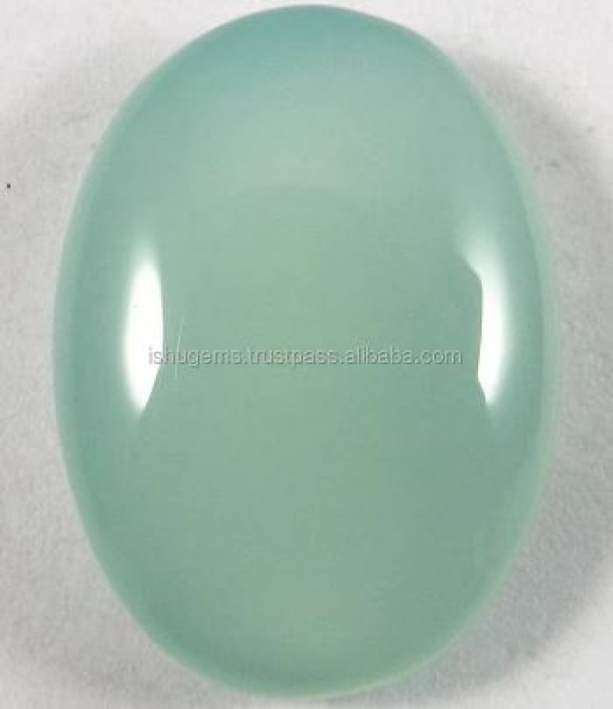 Image of Aqua Chalcedony 17x23mm Oval Cabochon 4.30 gms Loose Gemstone IG0474