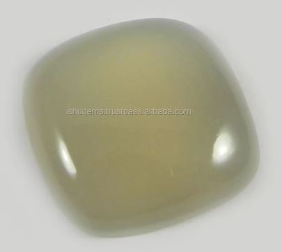 Natural Gray Chalcedony 20mm Cushion Square Wholesale Cabochon Loose Gemstone For Jewelry Making