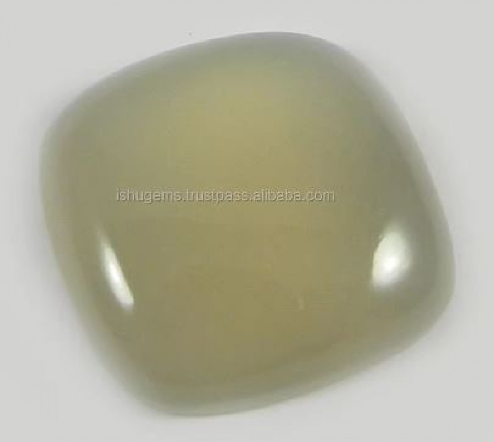 Image of Natural Gray Chalcedony 20mm Cushion Square Wholesale Cabochon Loose Gemstone For Jewelry Making