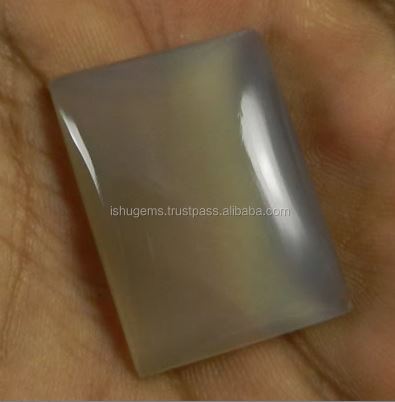 Grey Chalcedony 21x29mm Cushion Rectangle Cabochon Gemstone