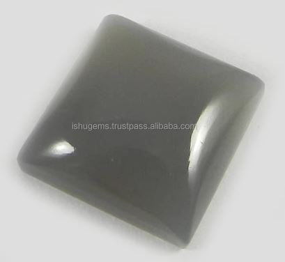 18mm Gray Chalcedony 460 gms Square Latest Cabochon Gemstone For Jewelry Making