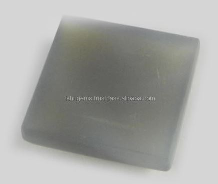18mm Gray Chalcedony 460 gms Square Latest Cabochon Gemstone For Jewelry Making
