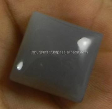 18mm Gray Chalcedony 460 gms Square Latest Cabochon Gemstone For Jewelry Making