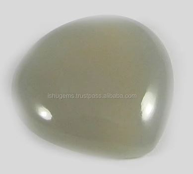 High Quality Gray Chalcedony Quartz 20mm Heart Cabochon Gemstone For Jewelry Making