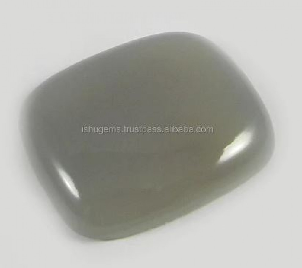 Image of Natural Gray Chalcedony Cushion Square Cabochon 26x22mm Loose Gemstone For Jewelry Making
