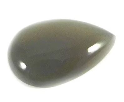 17x26mm Handmade Gray Of Chalcedony 380 gm pear cab Loose gemstone IG0484
