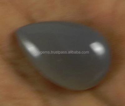 17x26mm Handmade Gray Of Chalcedony 380 gm pear cab Loose gemstone IG0484