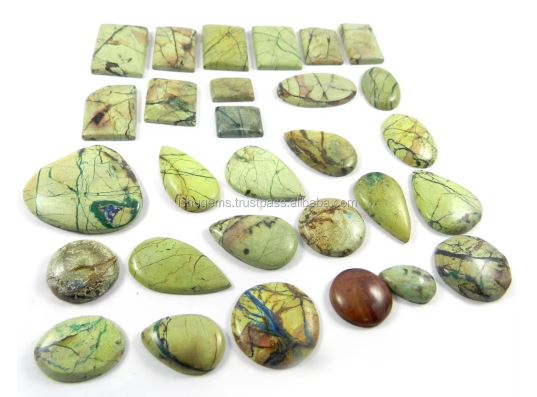 29 Pcs Natural Cyber Web Chrysocolla 100 Gms Free Form Cabochon Loose Gemstone IG0486