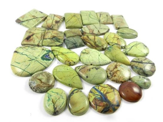 29 Pcs Natural Cyber Web Chrysocolla 100 Gms Free Form Cabochon Loose Gemstone IG0486